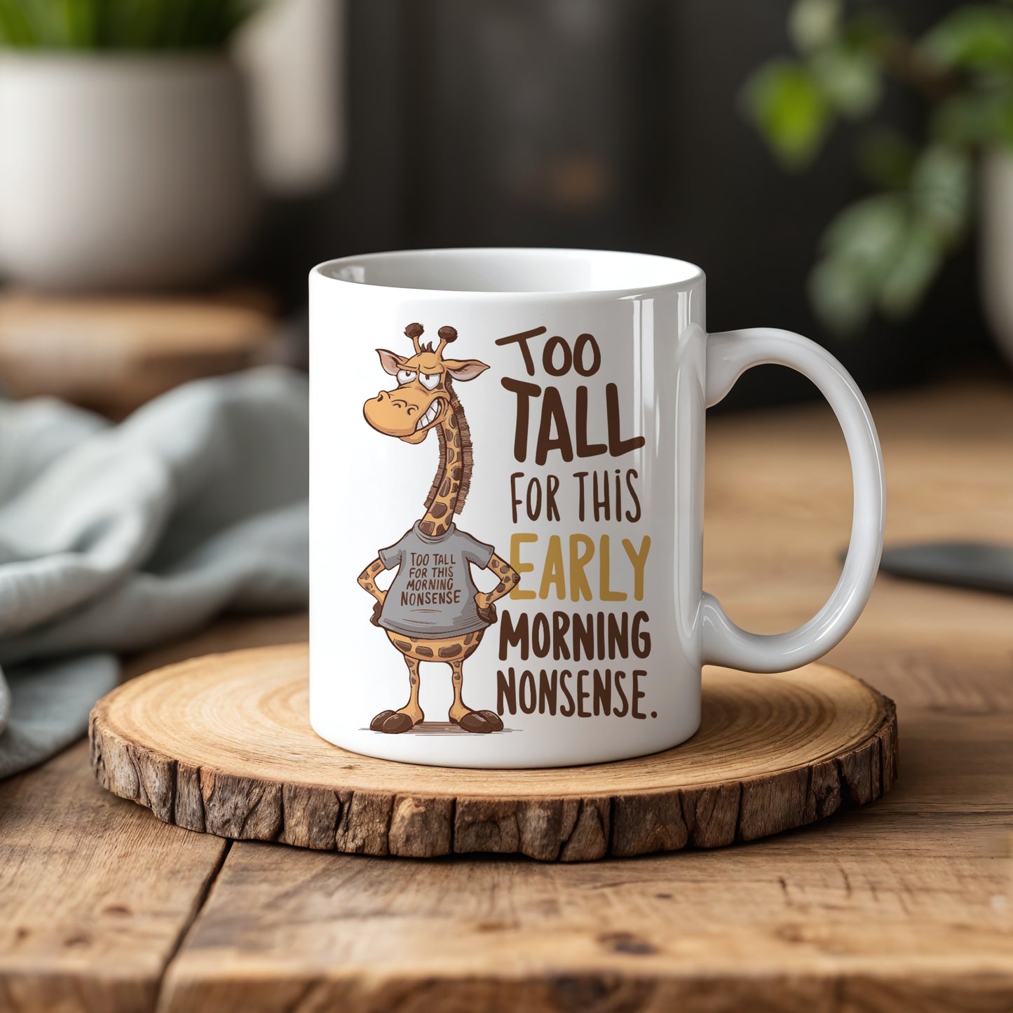 Quirky Giraffe Mug: Funny Cup for Tall Animal Lovers