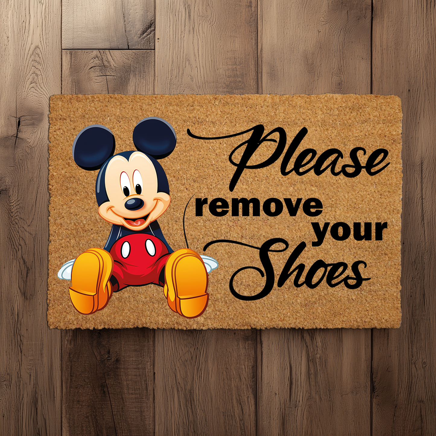 Charming Mickey Doormat, Outdoor Coir Mat for Your Front Door