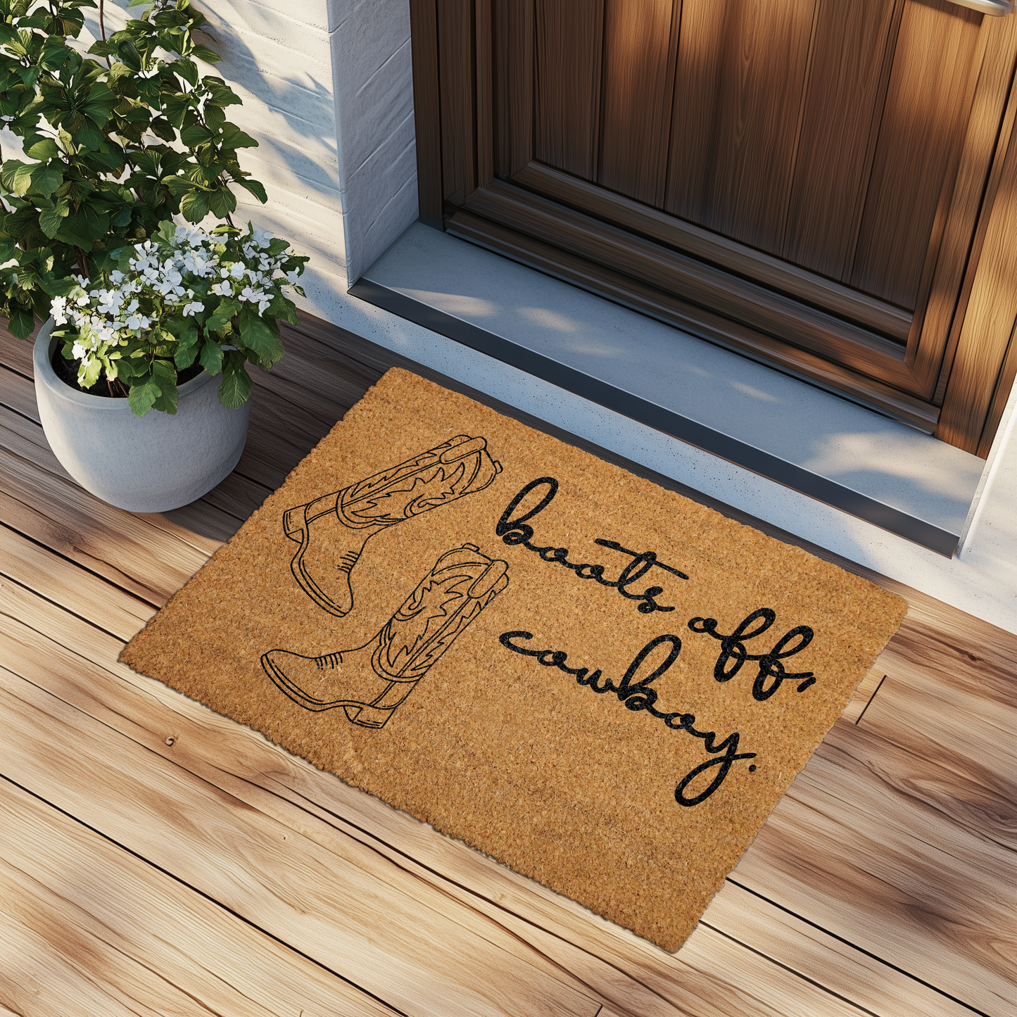 Western Welcome: Ranch Outdoor Cowboy Doormat, Southern Home Decor