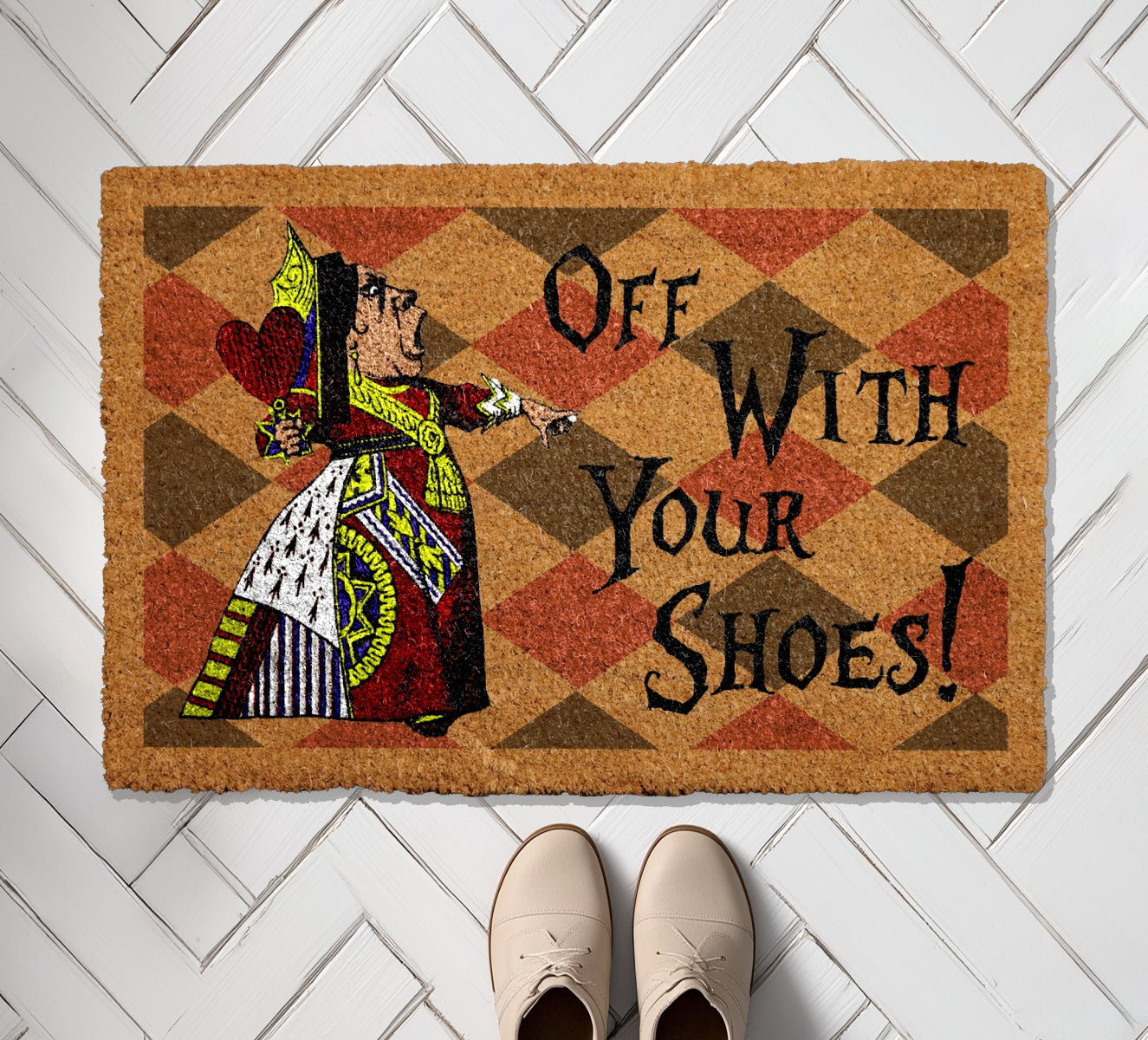 Cozy Entrance: Alice In Wonderland themed Doormat, Perfect Housewarming Gift