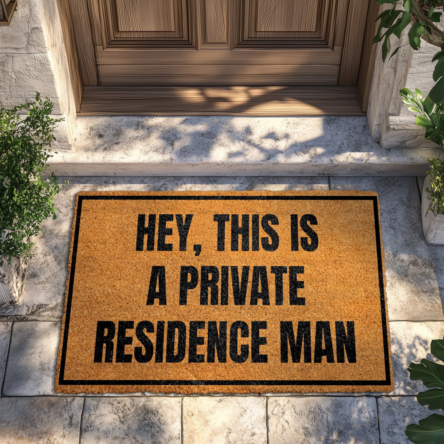 Humorous Welcome Doormat for Man Cave Home Decor, Funny Housewarming Gift