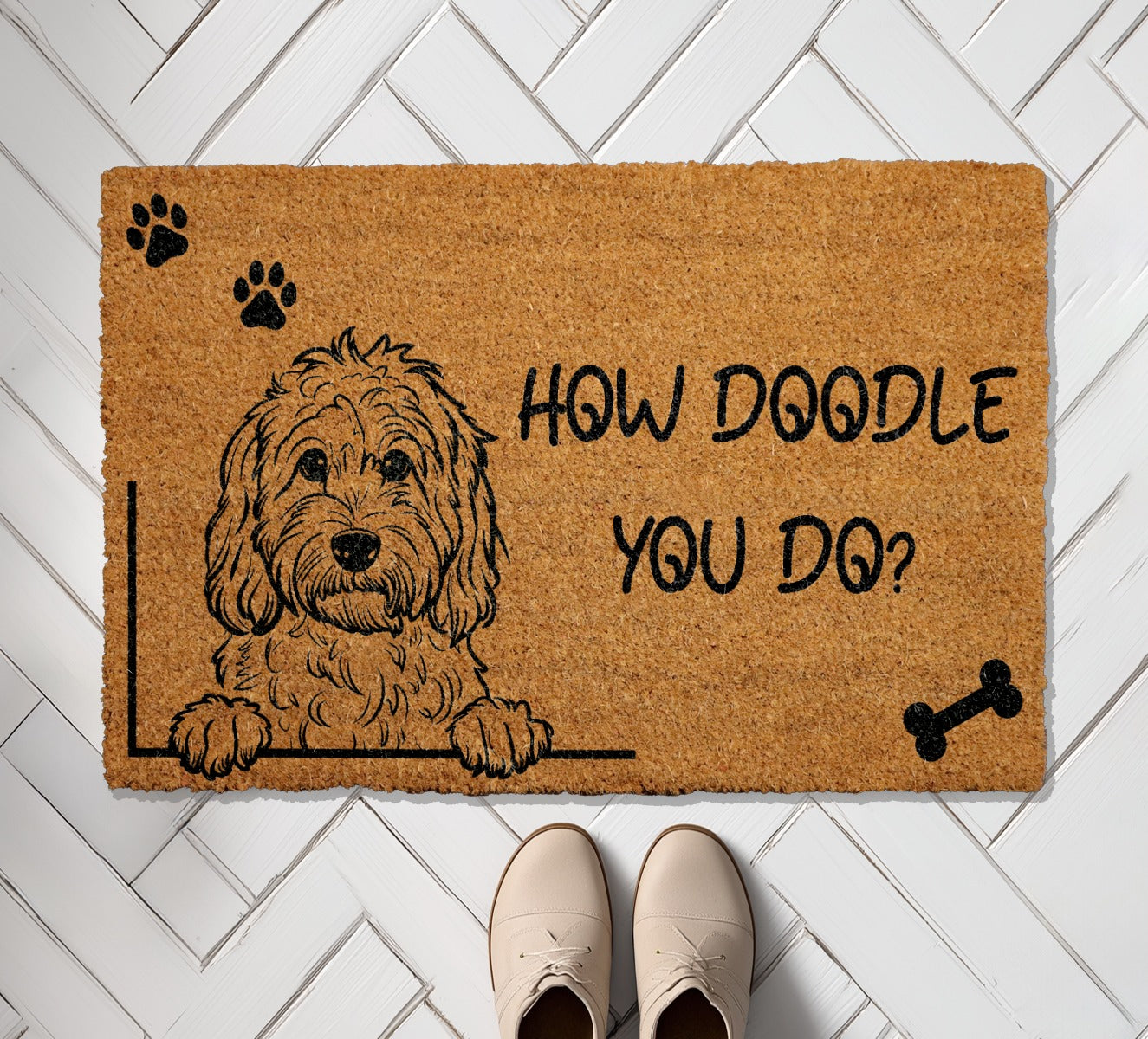Doodle Doormat: Welcome with Wag, Tail-Wagging Housewarming Gift