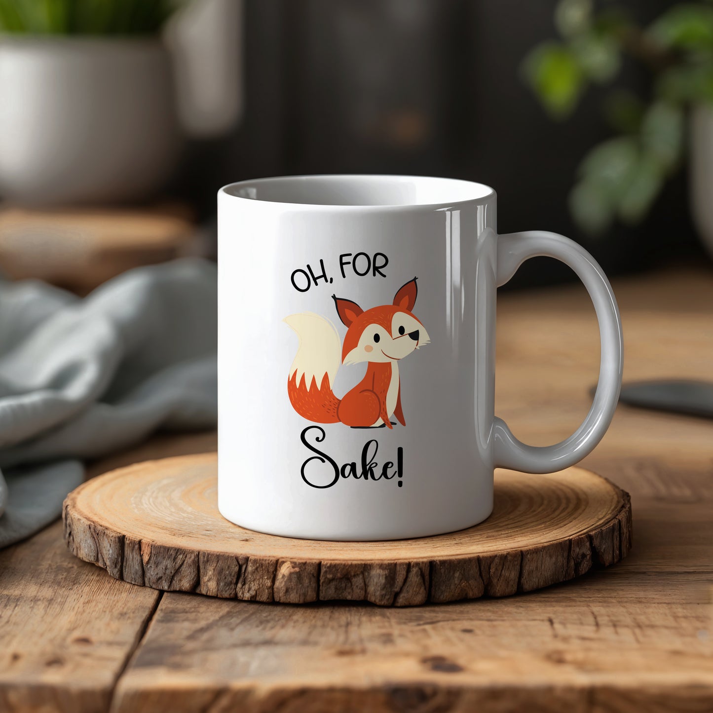 Oh For Fox Sake Mug: Cute Swear Word Tea Cup!