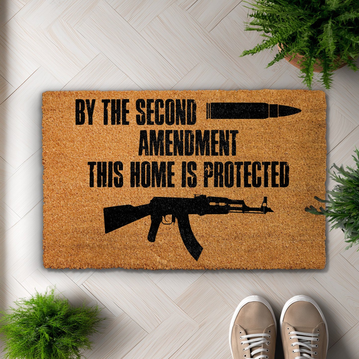 Gun Lover? This Home Is Protected with Pro-Gun Doormat