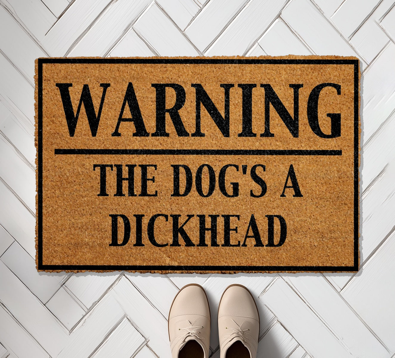 Naughty Dog Lover, Welcome Home with Humorous Doormat