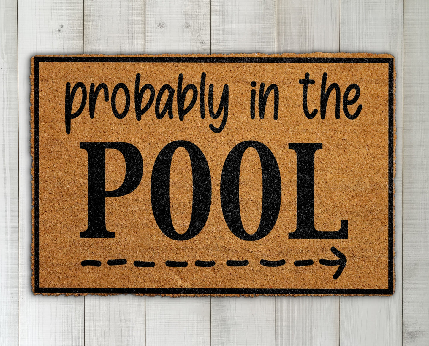 Summer Fun: Probably In The Pool Doormat, Poolside Decor