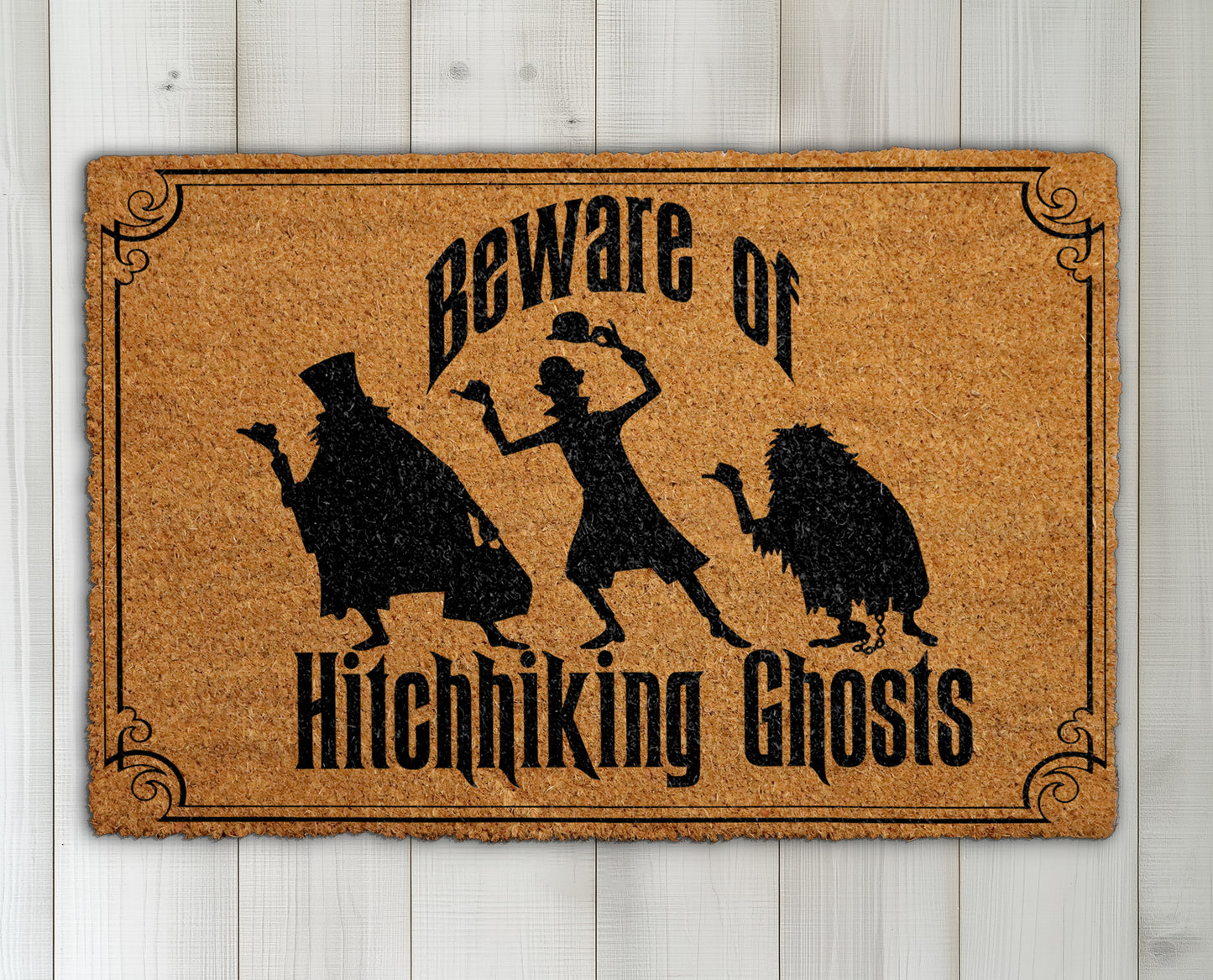 Gothic Disney Fan Doormat: Spooky Season Halloween Home Decor Gift