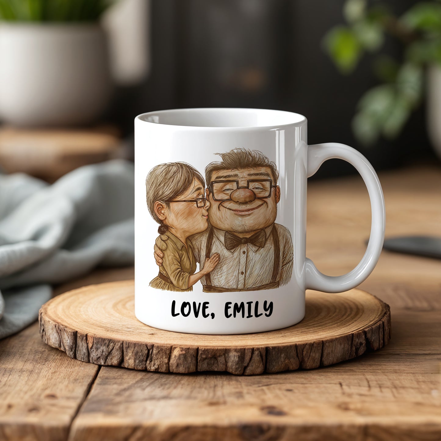 Carl and Ellie Love Mug, Disney Wedding Gift, Anniversary Cup