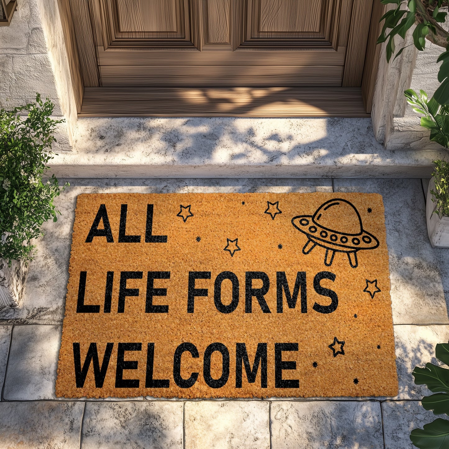 Sci-Fi Lovers Welcome with Funny Alien Doormat, Ideal Housewarming Gift