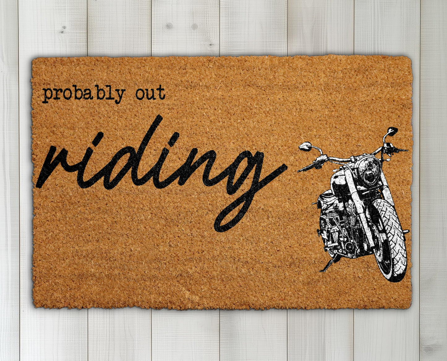 Motorcycle Lover's Garage Door Mat, Ideal Motorsport Travel Gift