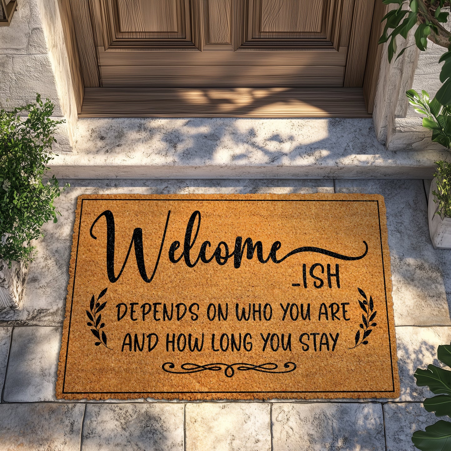 Welcome-Ish, Sarcastic Doormat: Show Your Personality at the Door