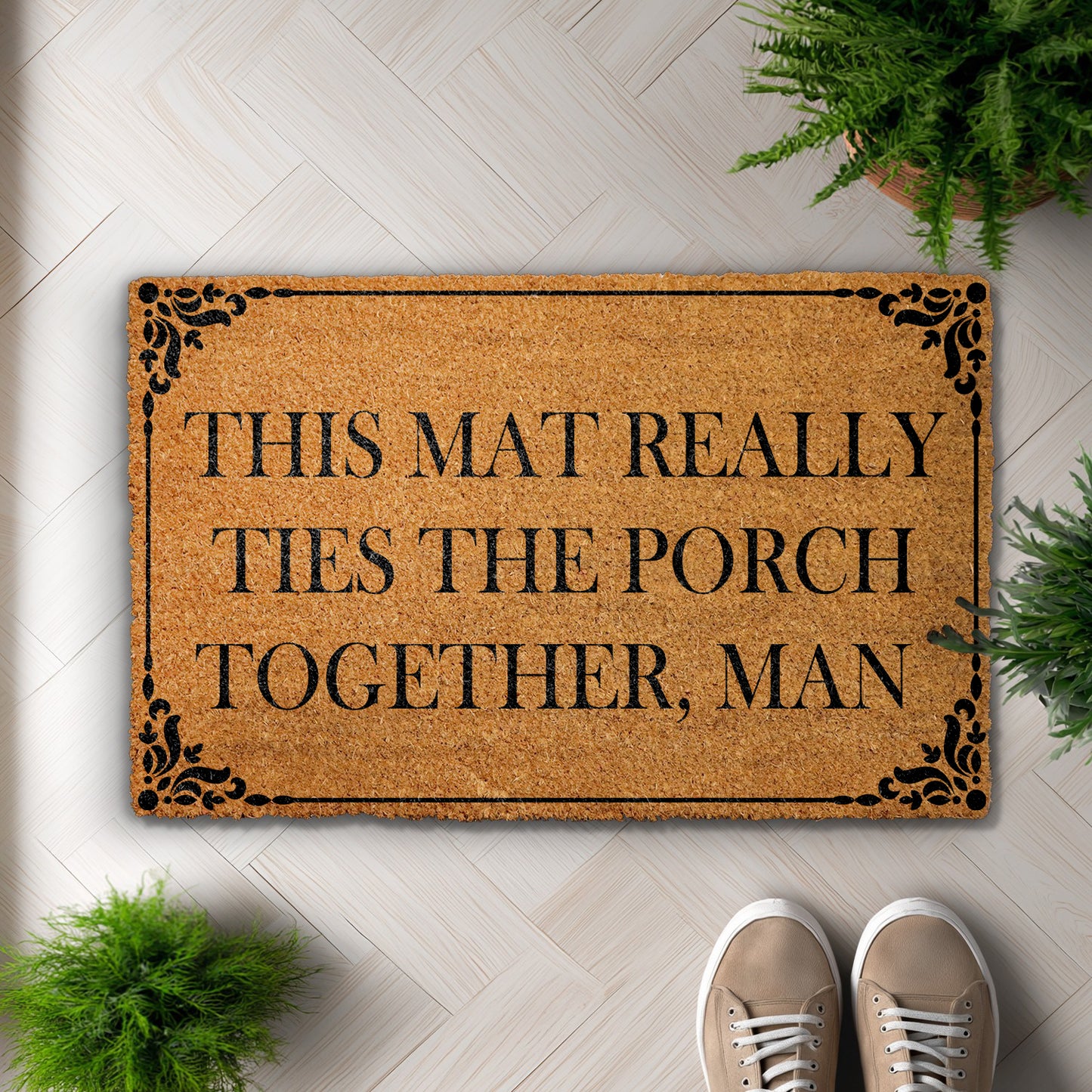 Movie Lovers Housewarming Gift: Funny Front Porch Decor Rug!