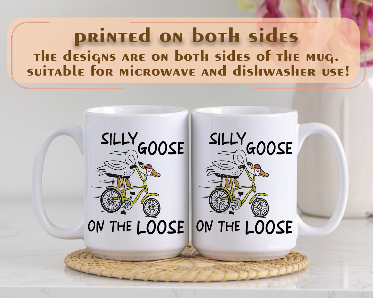 Whimsical Goose Coffee Mug for Animal Lovers, Cute & Quirky