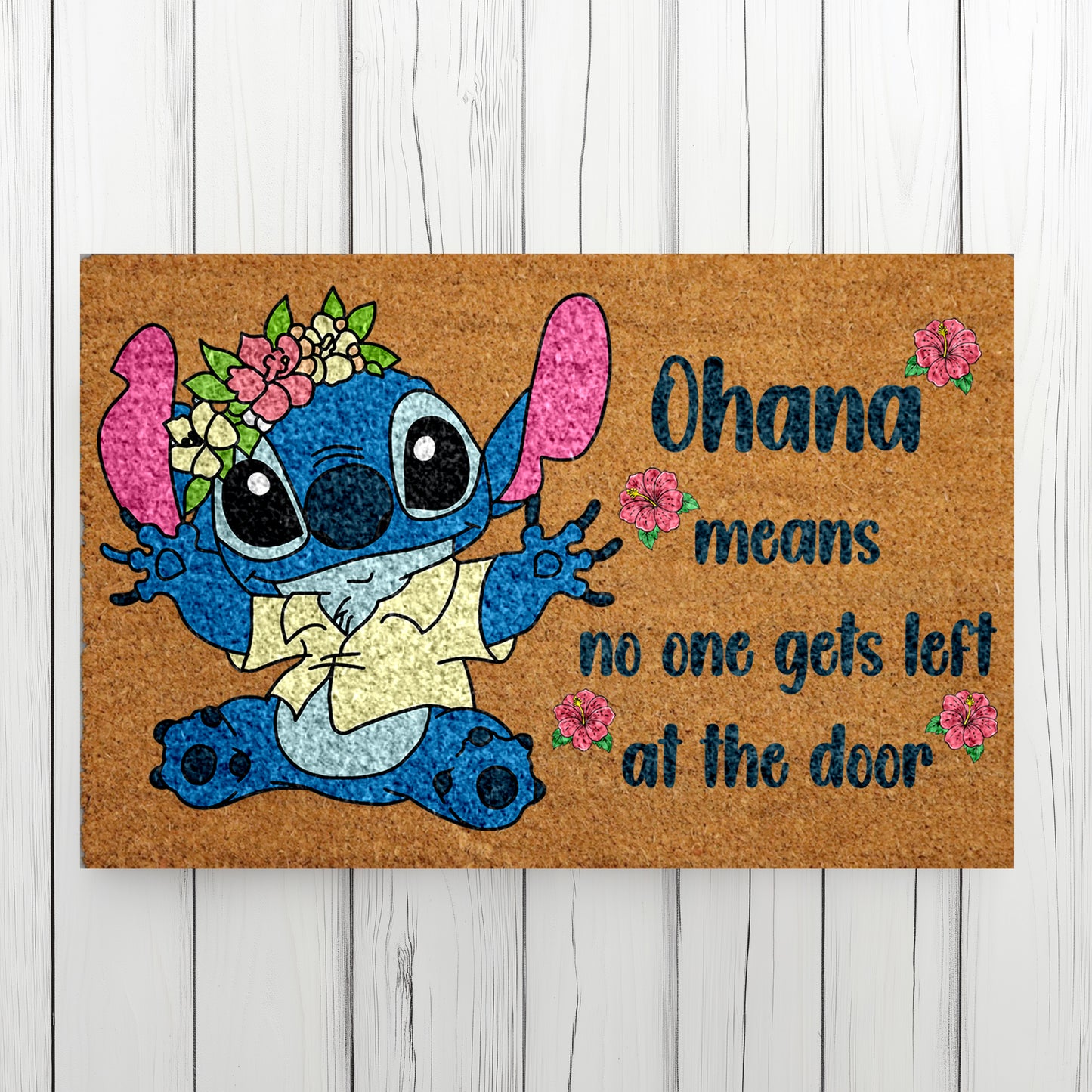 Ohana Means Family Door Mat, Disney Coco Inspired Hawaiian Decor