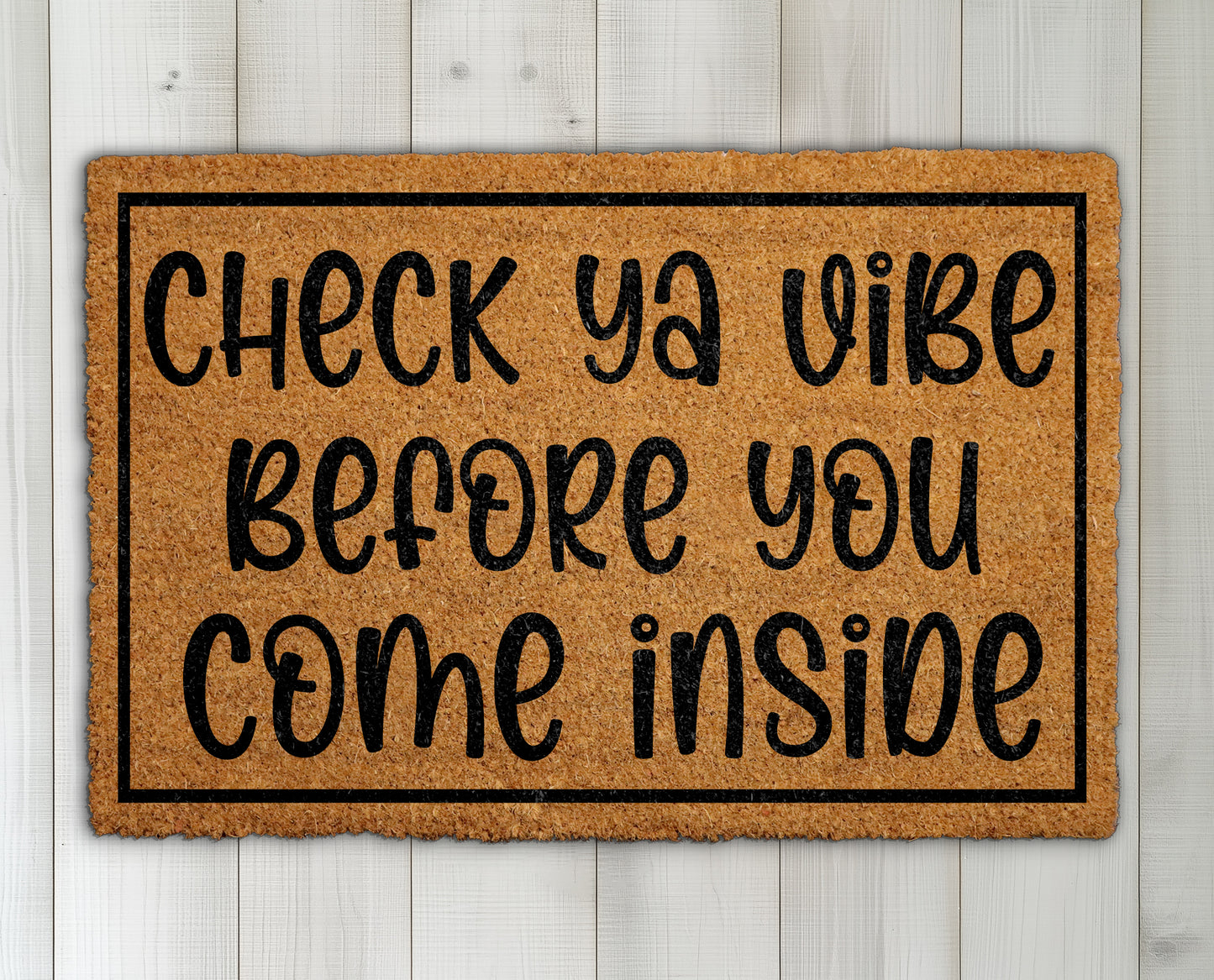 Positive Vibes Only Welcome Mat, Humorous Housewarming Gift, Funny
