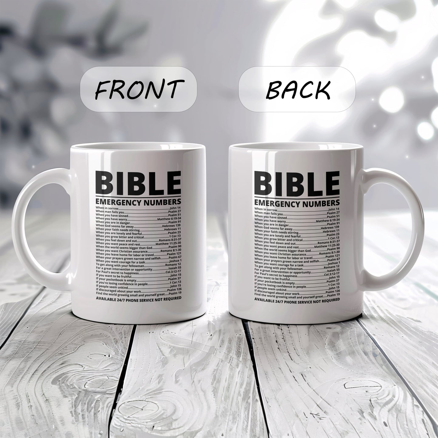 Christian Humor Ceramic Mug, Funny Bible Verses Theme Drinkware