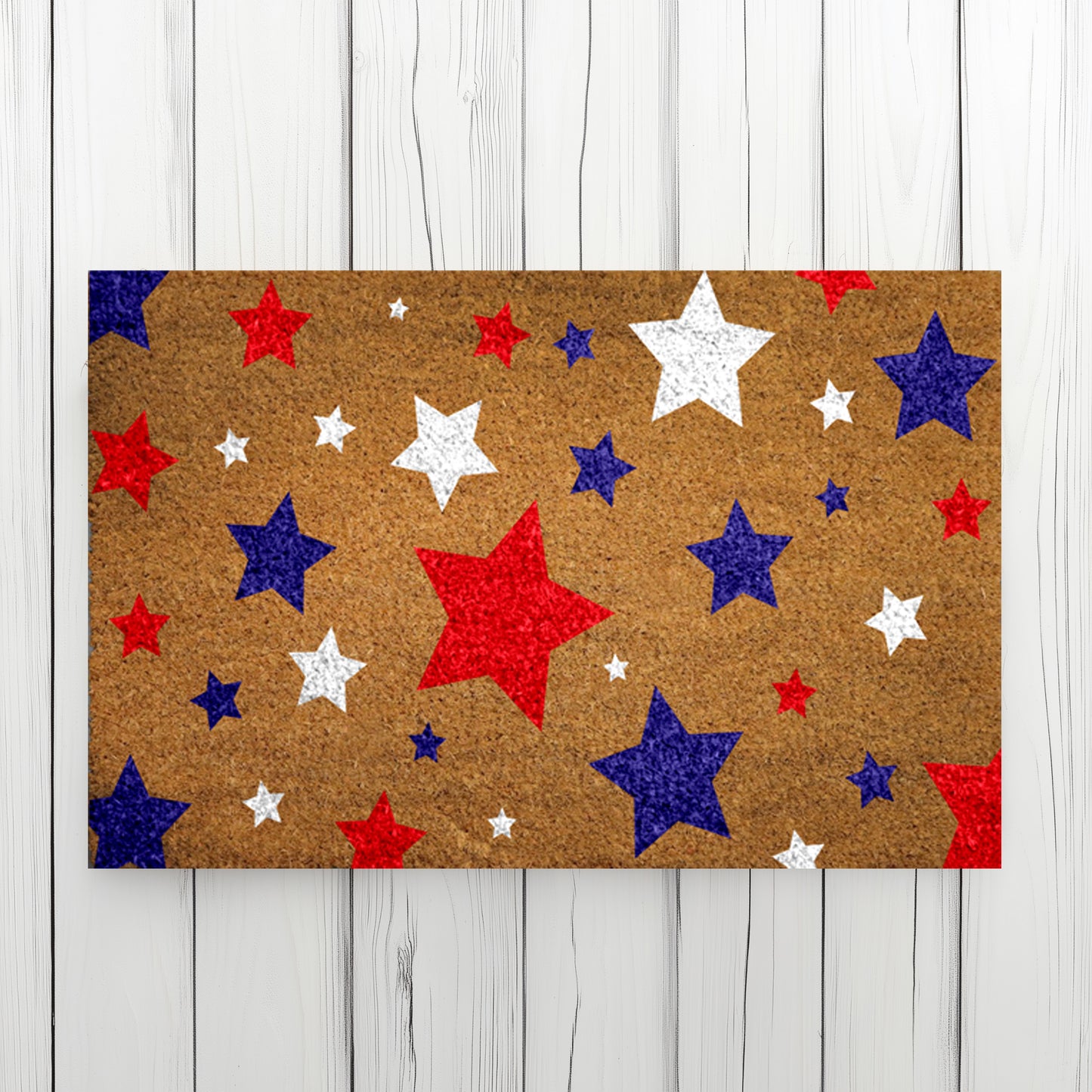 Red, White, and Blue Star Doormat: Celebrate Patriotic Spirit!