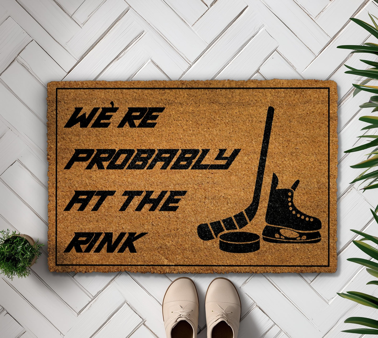 Rink Doormat: Hockey Fan's Welcome Rug, Funny Housewarming Gift