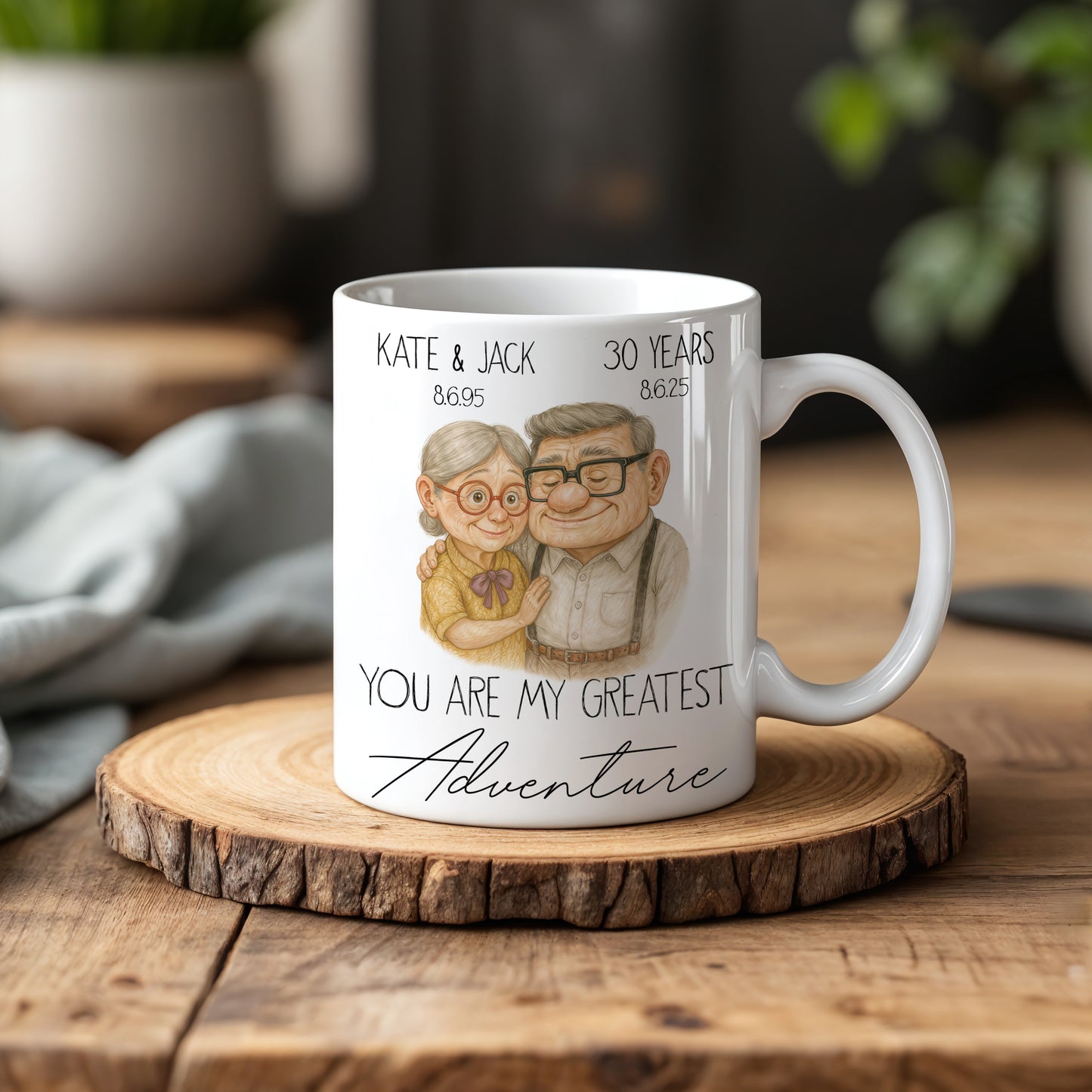 Disney Pixar Up Ceramic Tea Cup, Custom Carl And Ellie Coffee Mug
