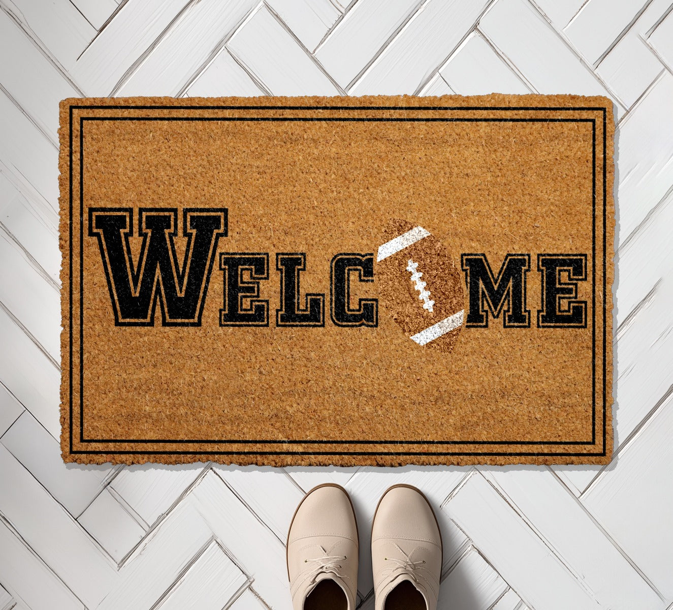 Football Lover's Welcome: Touchdown Outdoor Doormat, Perfect Sports Fan Gift