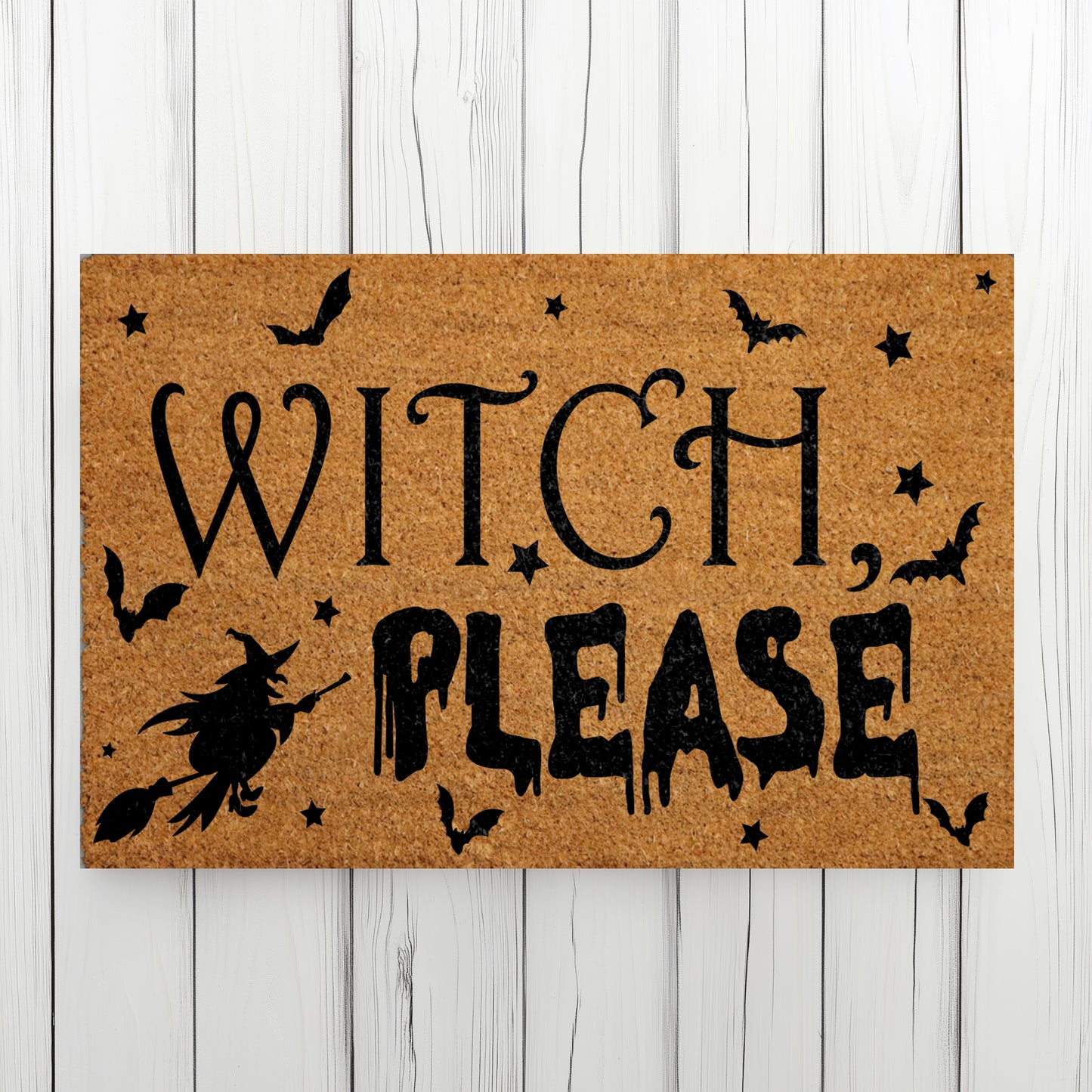 Spooky Season Welcome: Witch Please Doormat, Funny Fall Porch Rug