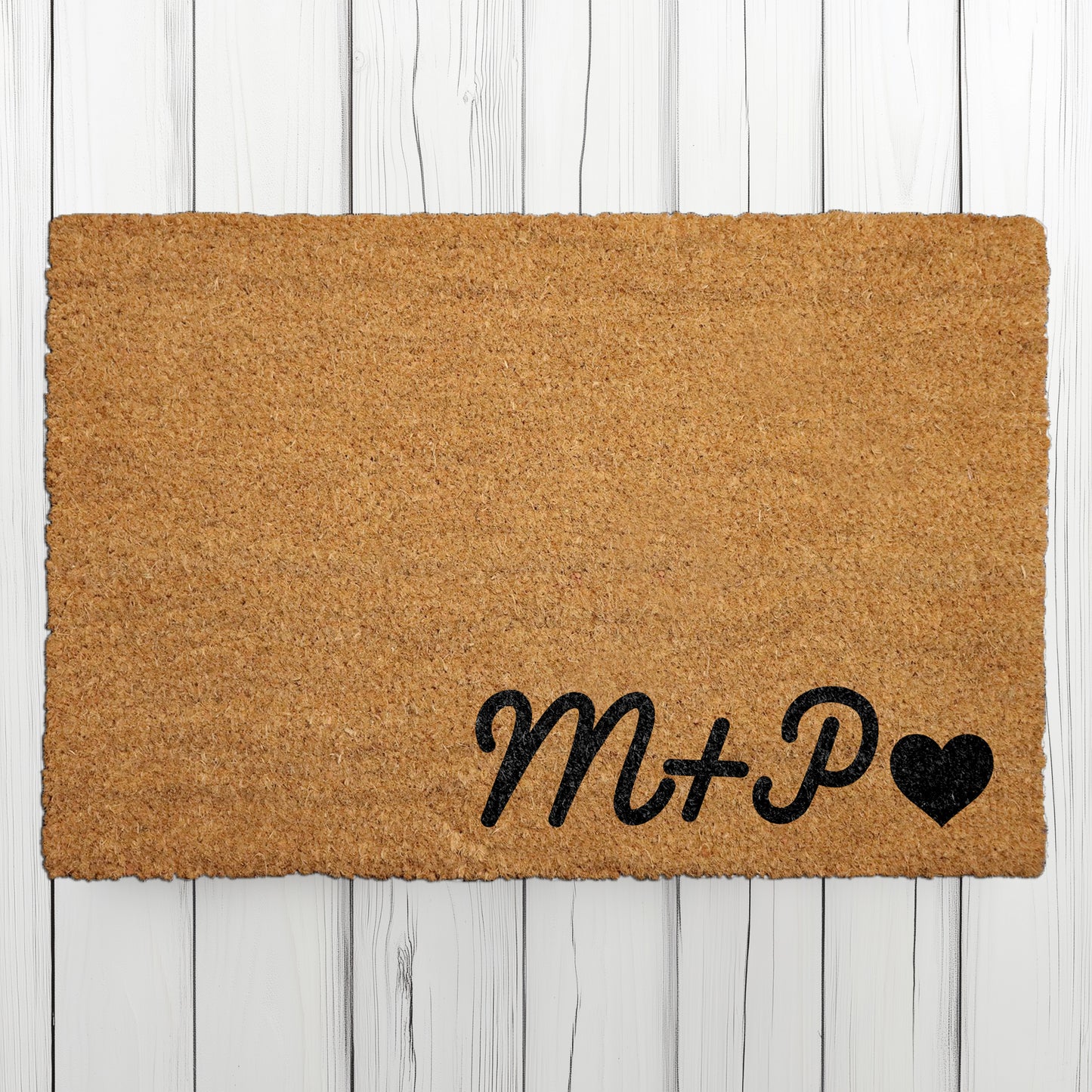 Personalized Couple Doormat, Anniversary Gift, Cute Porch Rug, Farmhouse Mat