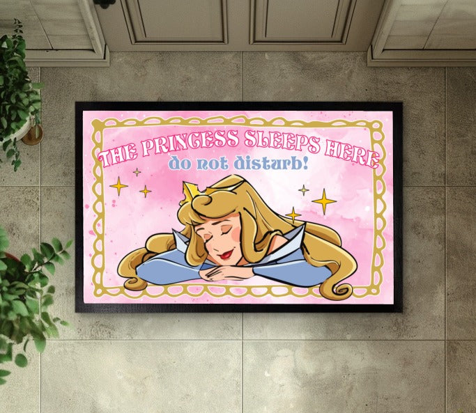 Disney Princess Welcome Mat: Sleeping Beauty Doormat for Girls Room