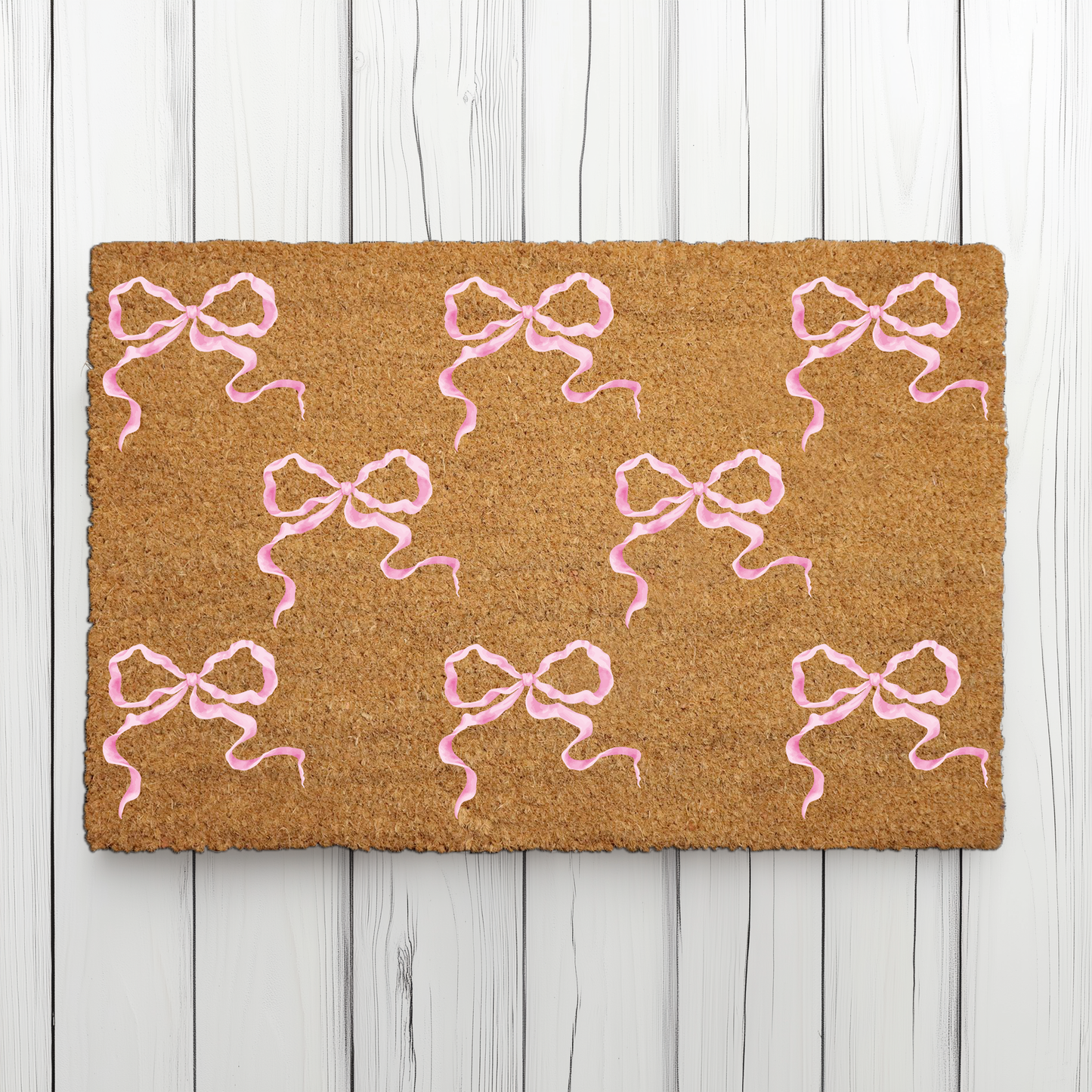 Charming Bow Doormat for Newlywed Home Decor, Cute Outdoor Rug
