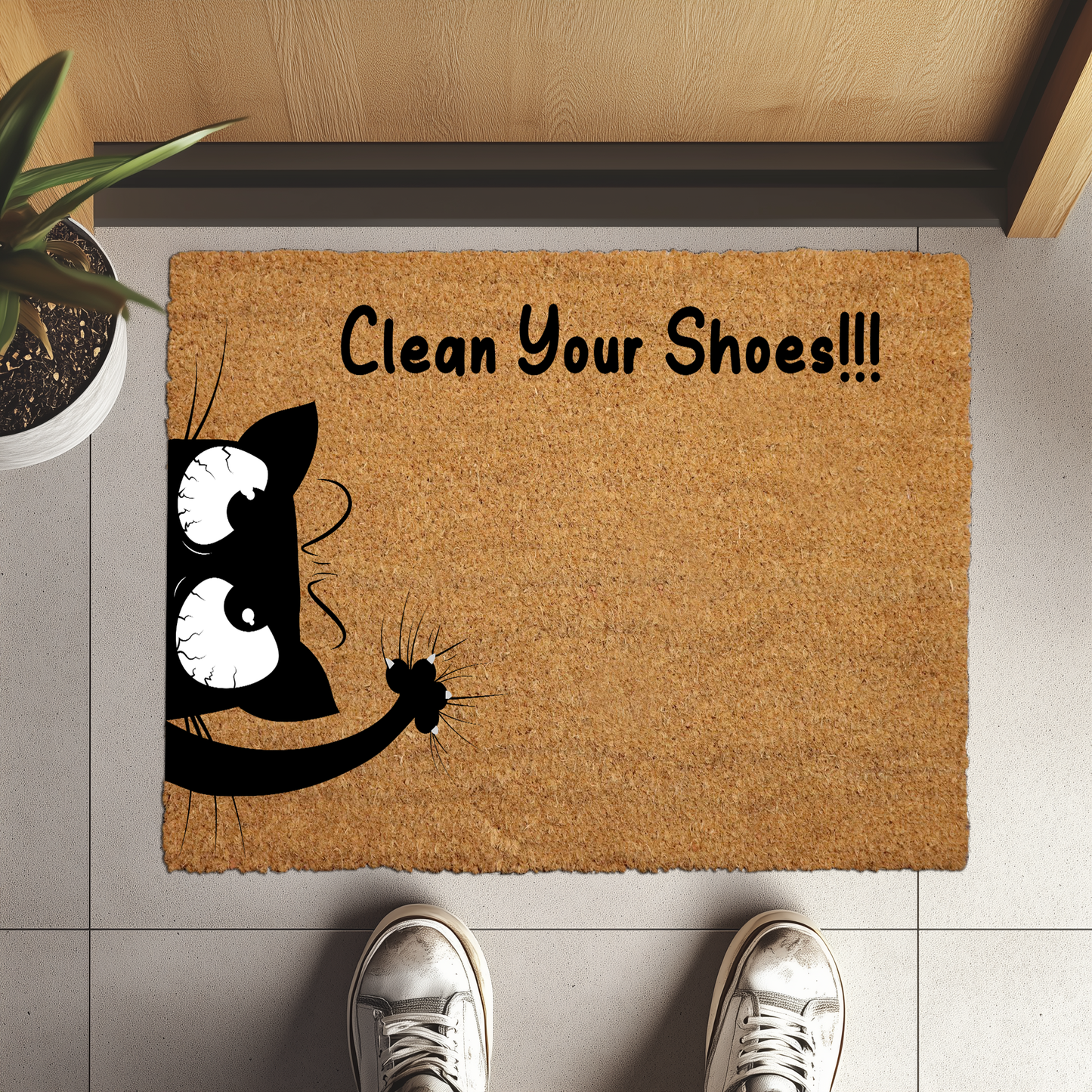 Welcome guests with Coco Fiber, Clean Your Shoes Doormat.