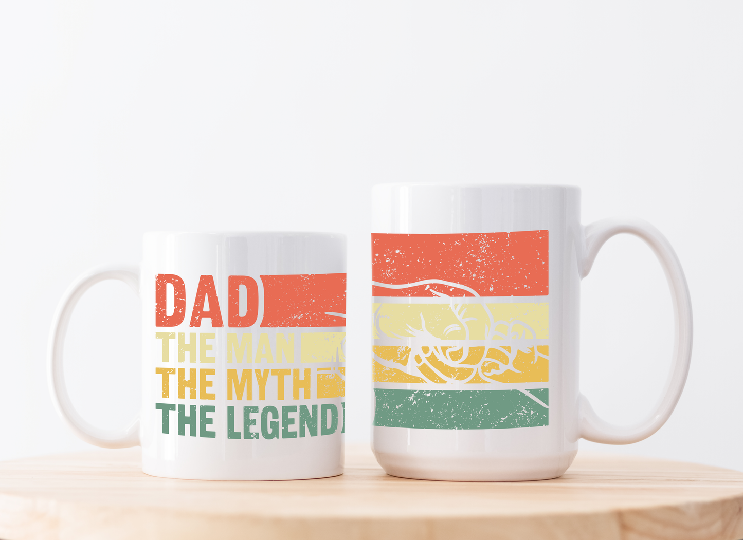 Retro Dad Legend Mug, Father's Day Gift, Sublimation Ceramic Cup