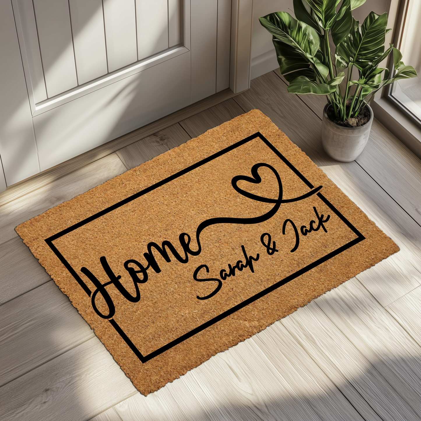 Custom Name Welcome Mat: Personalized Home & Love Doormat Gift