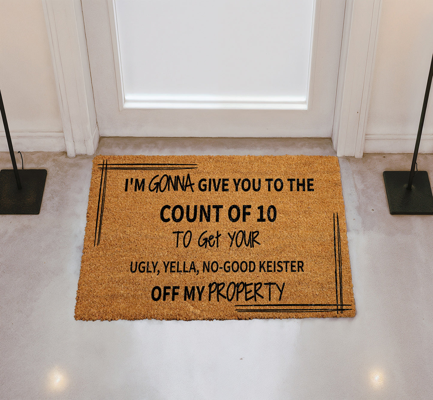 Gonna Give You To The Count Of 10 Doormat, Holiday Housewarming Gift