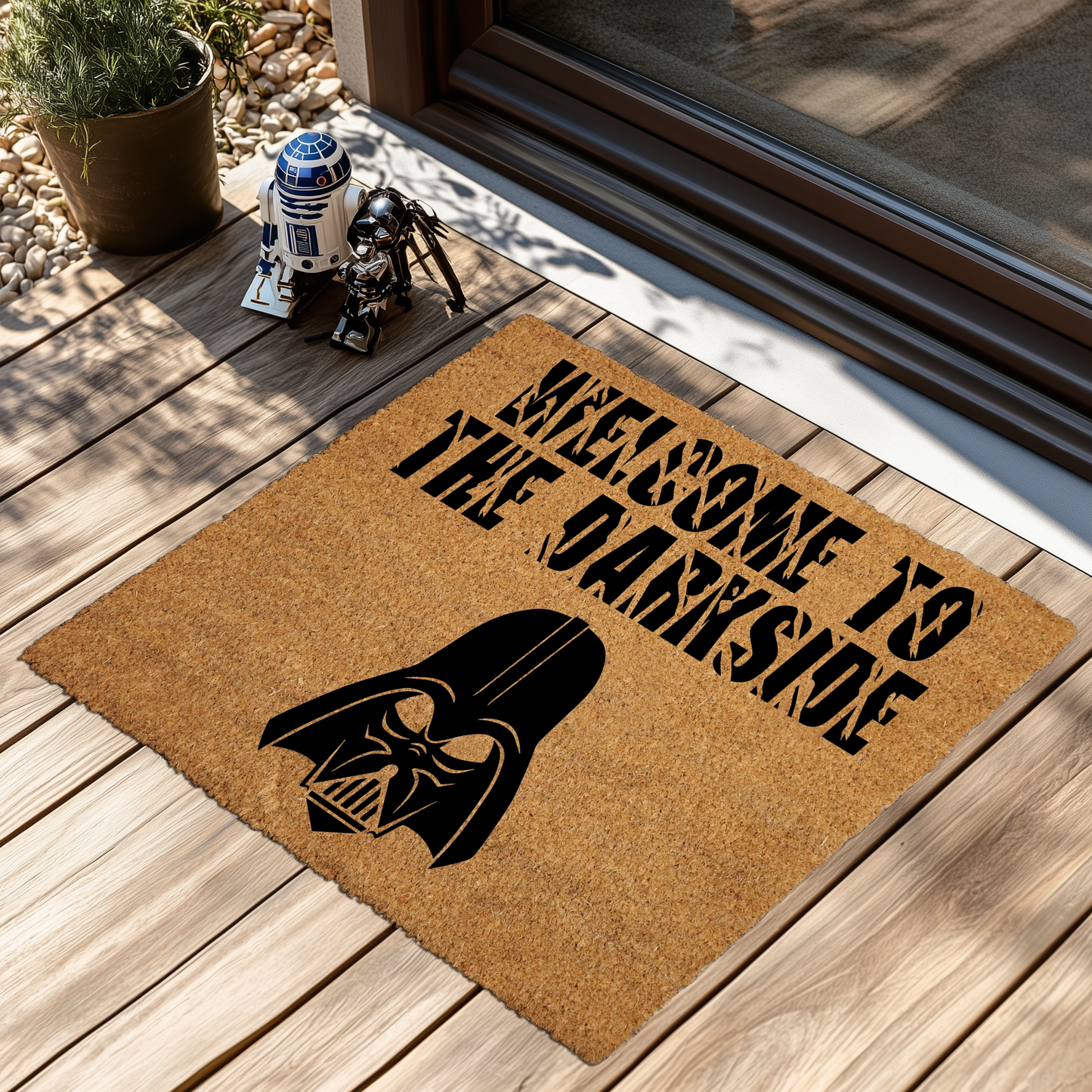 Embrace the Dark Side with our Darth Vader Doormat!