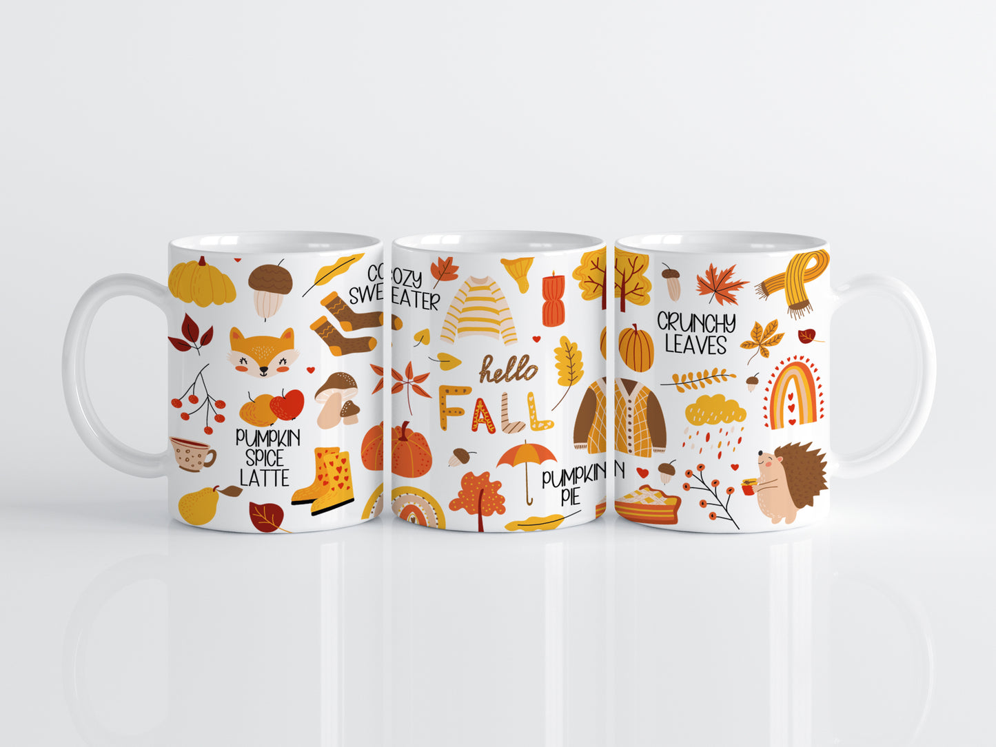 Autumn Vibes Gift: Cozy Ceramic Cup for Pumpkin Spice Lattes
