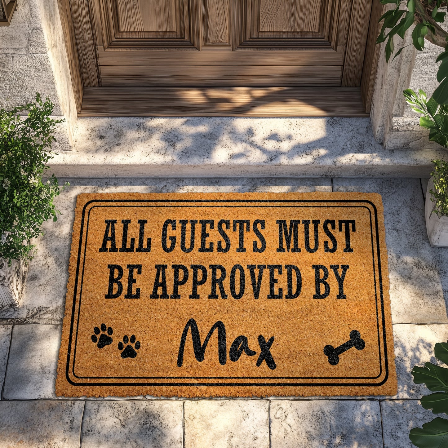 Custom Dog Name Doormat, Funny Dog Lover Housewarming Gift