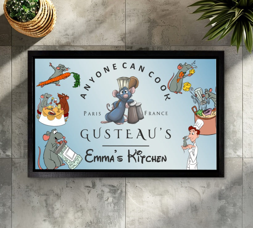 Custom Gusteau's Kitchen Welcome Mat, Personalized Cook Lover Gift