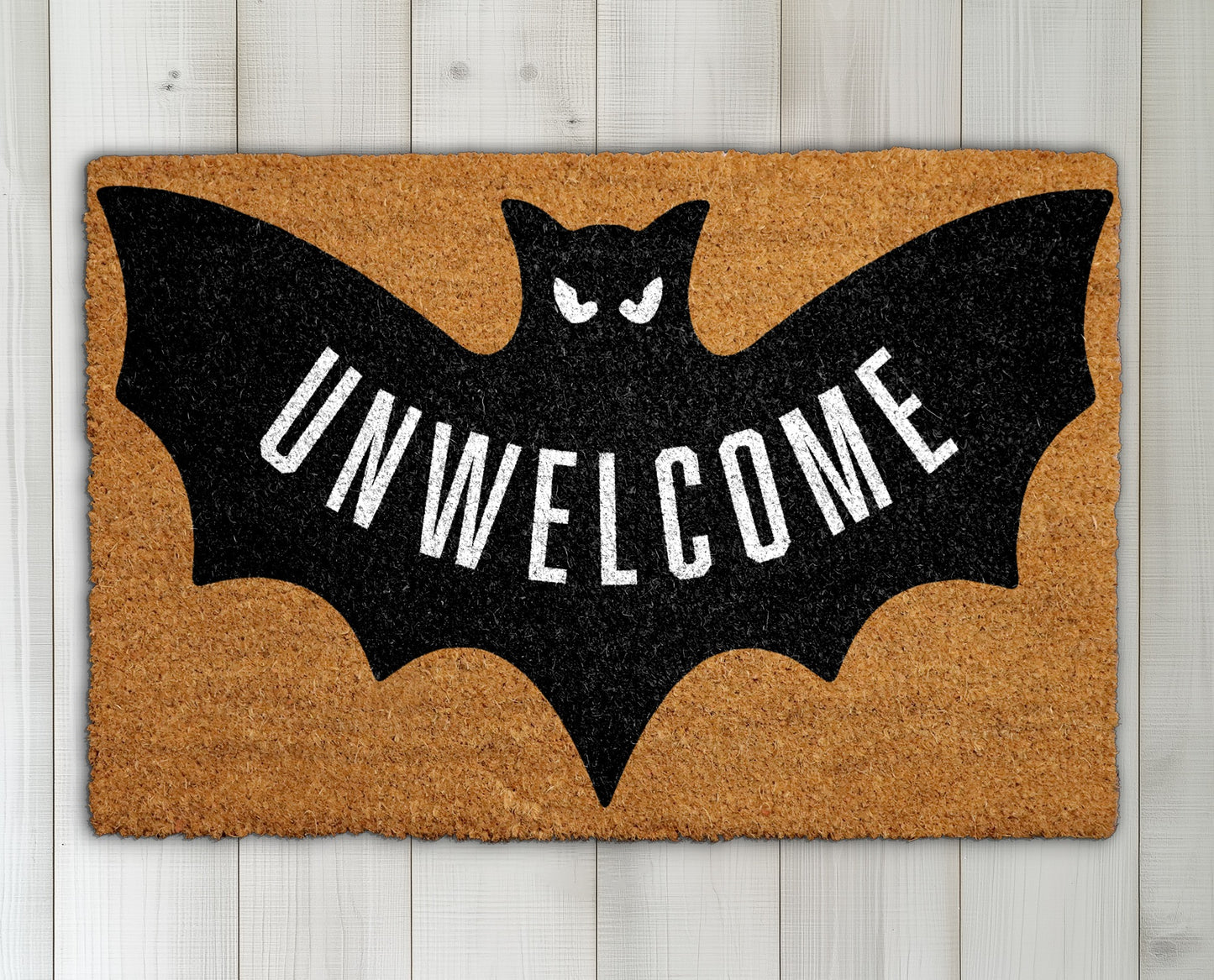 Spooky Bat, Funny Gothic Doormat for Fall Front Door Decor