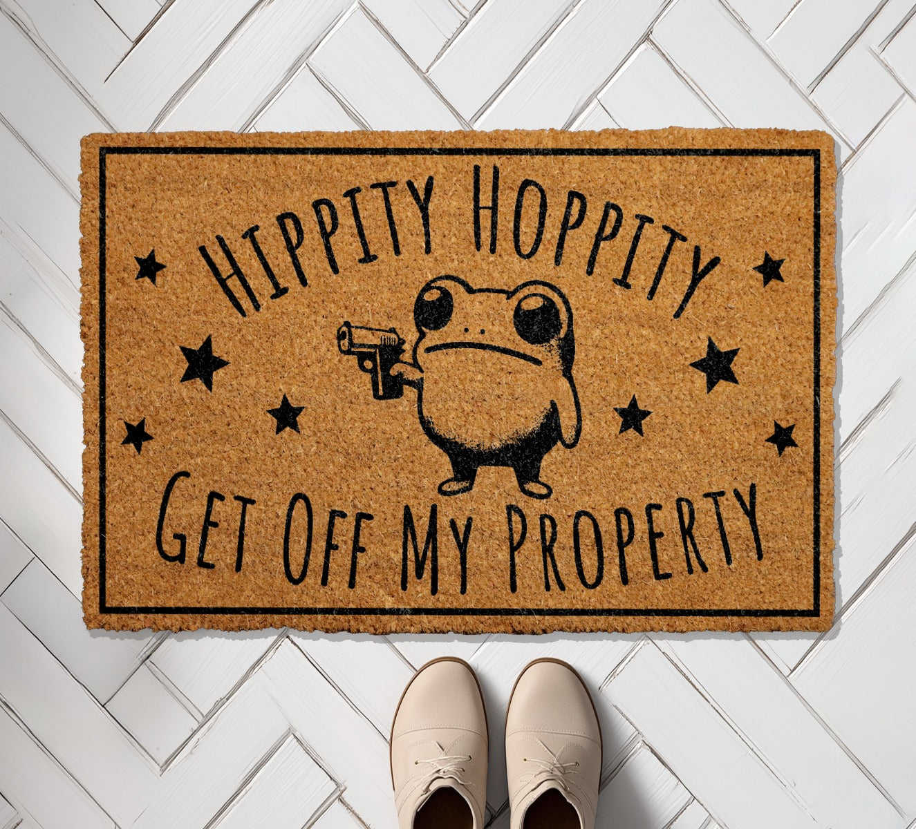 Hilarious Frog Doormat: Quirky Outdoor Rug, Humorous Housewarming Gift