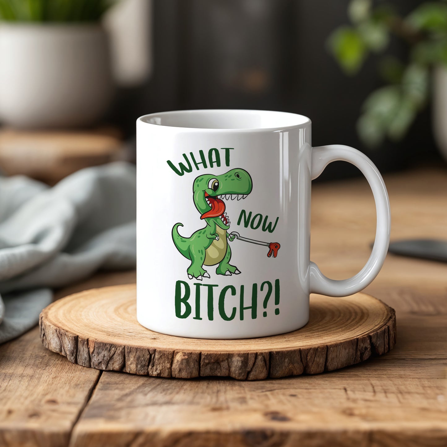 Humorous Dino Mug, Funny T-Rex Tea Cup, Perfect Gag Gift