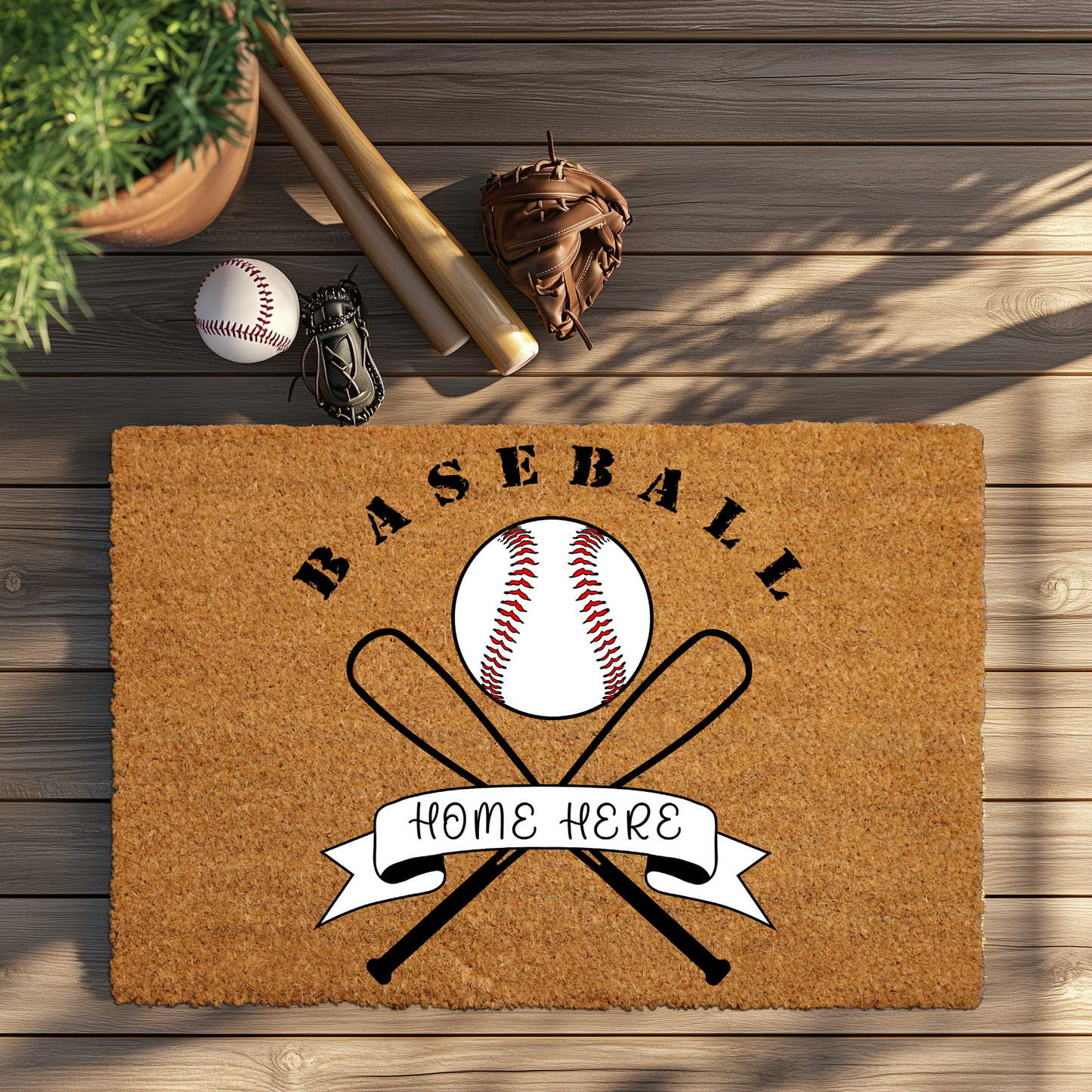 Home Plate Doormat, Your Base for Baseball Fun Gifts