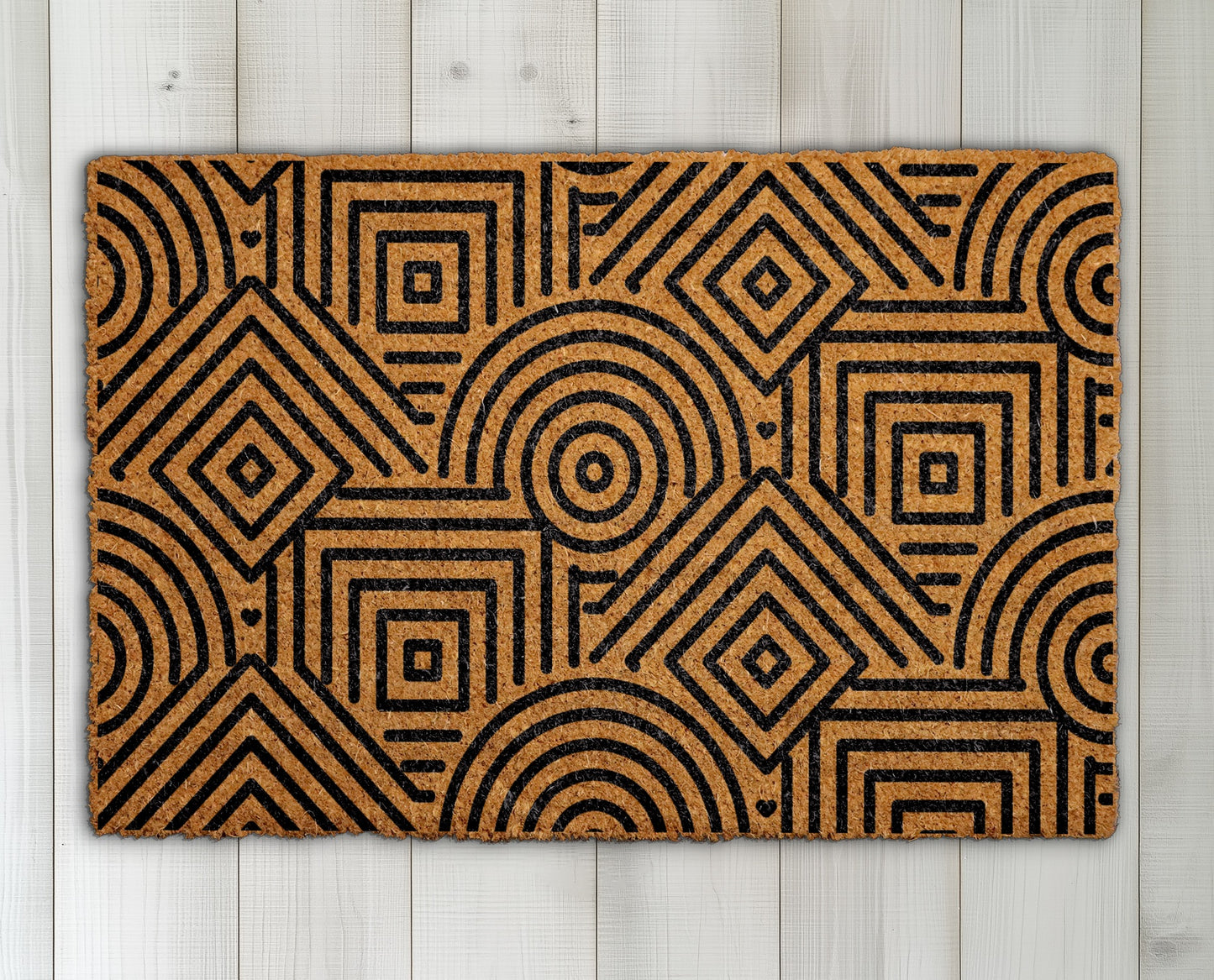 Contemporary Geometric Doormat, Stylish Housewarming Gift – Elevate Your Entryway!