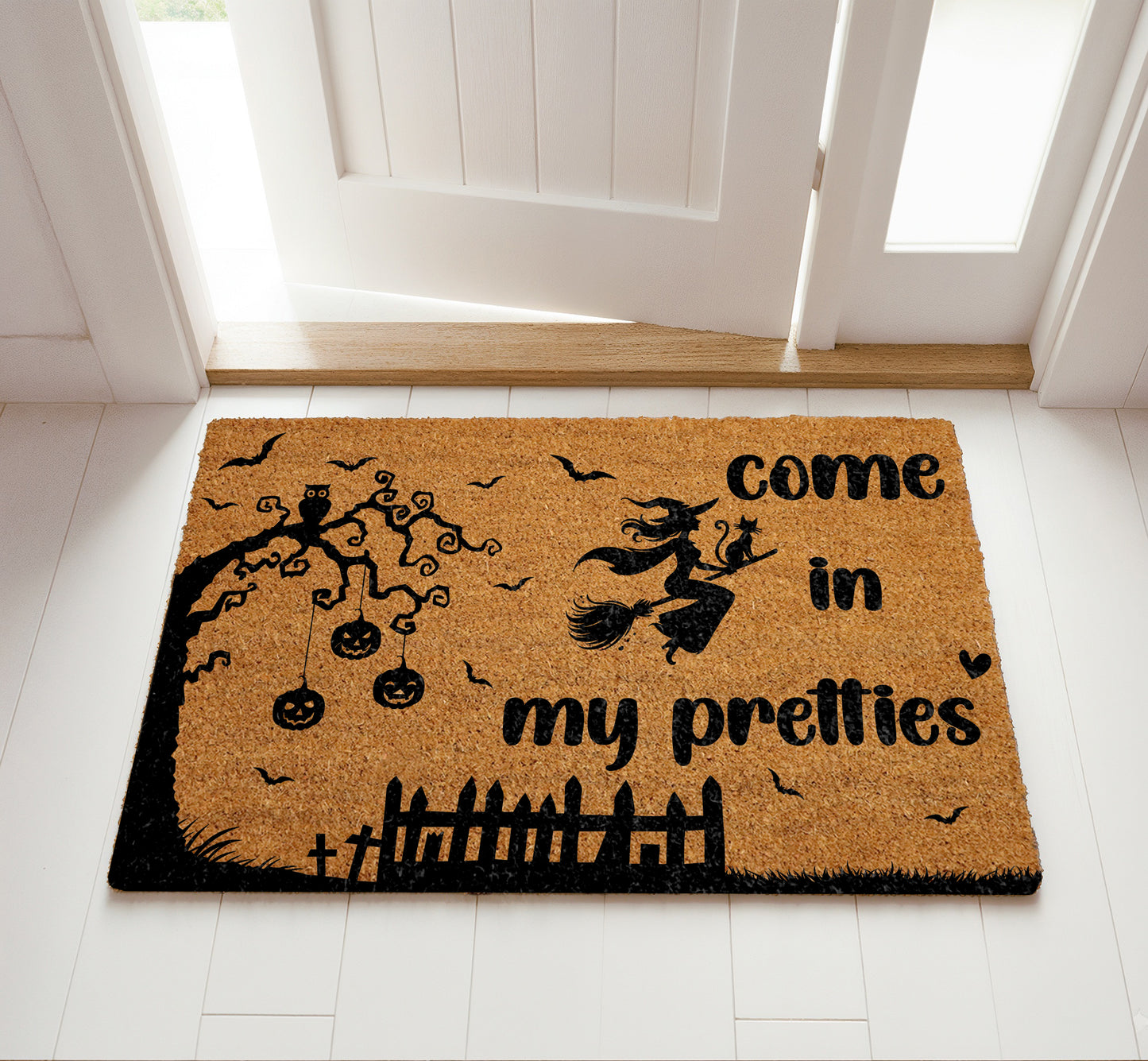 Witch Welcome: Spooky Season Doormat, Funny Housewarming Gift Decor
