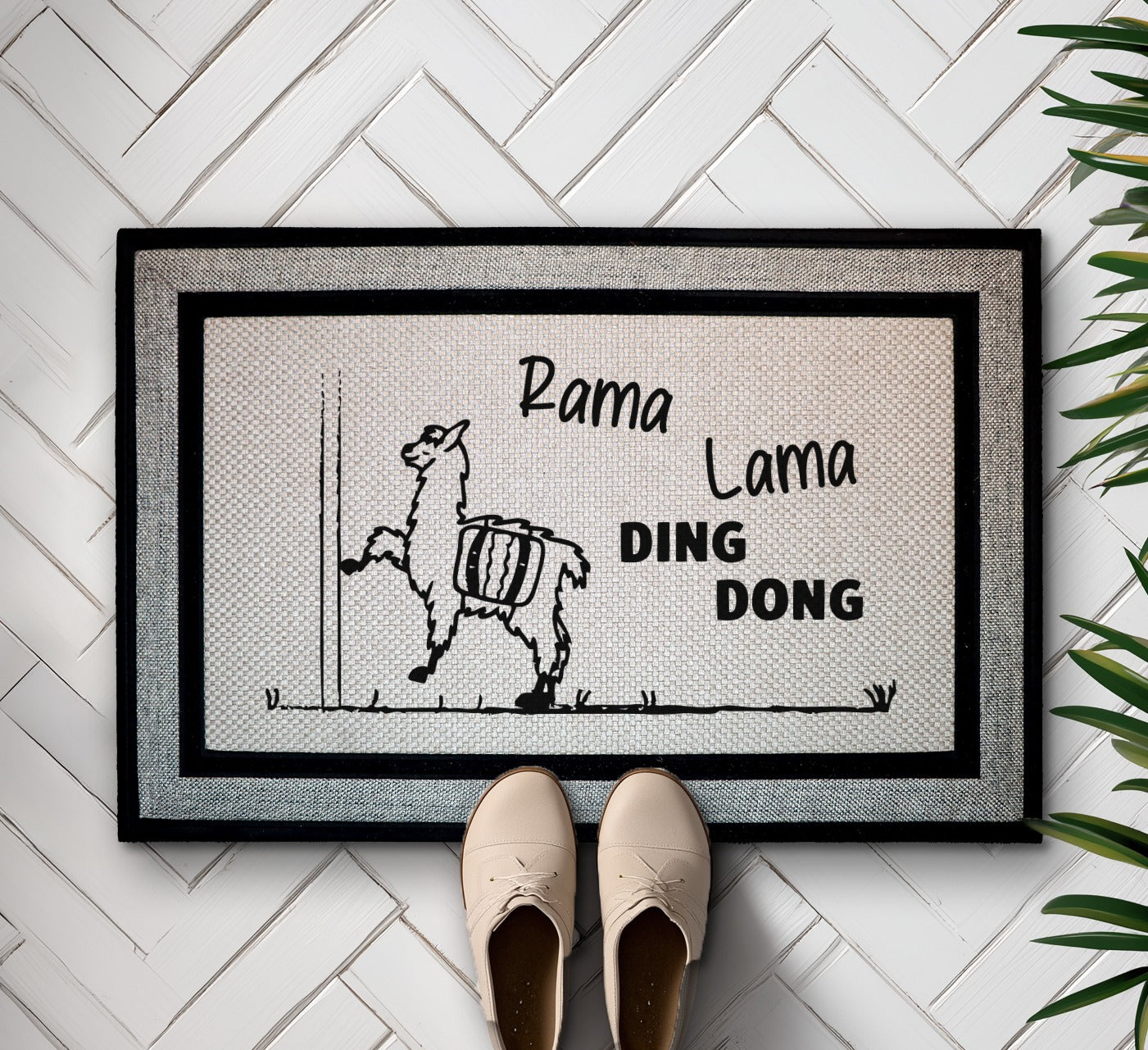 Rama Lama Ding Dong Doormat, Welcome Guests with Humorous Style!