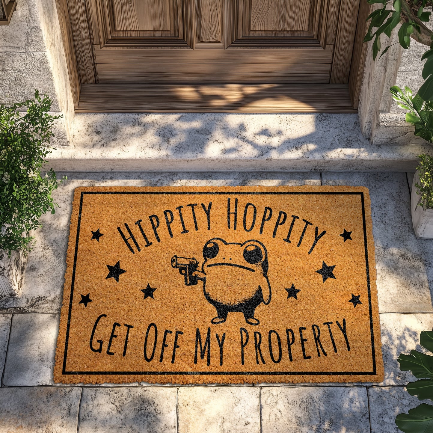 Hilarious Frog Doormat: Quirky Outdoor Rug, Humorous Housewarming Gift