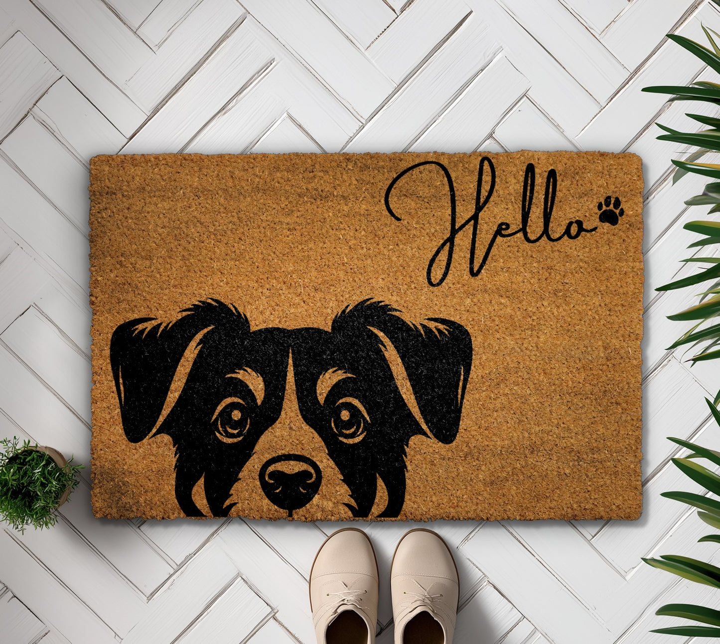 Cute Dog Welcome Mat, Perfect Housewarming Gift for Dog Lovers