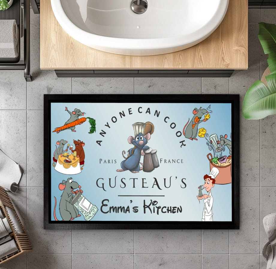 Custom Gusteau's Kitchen Welcome Mat, Personalized Cook Lover Gift