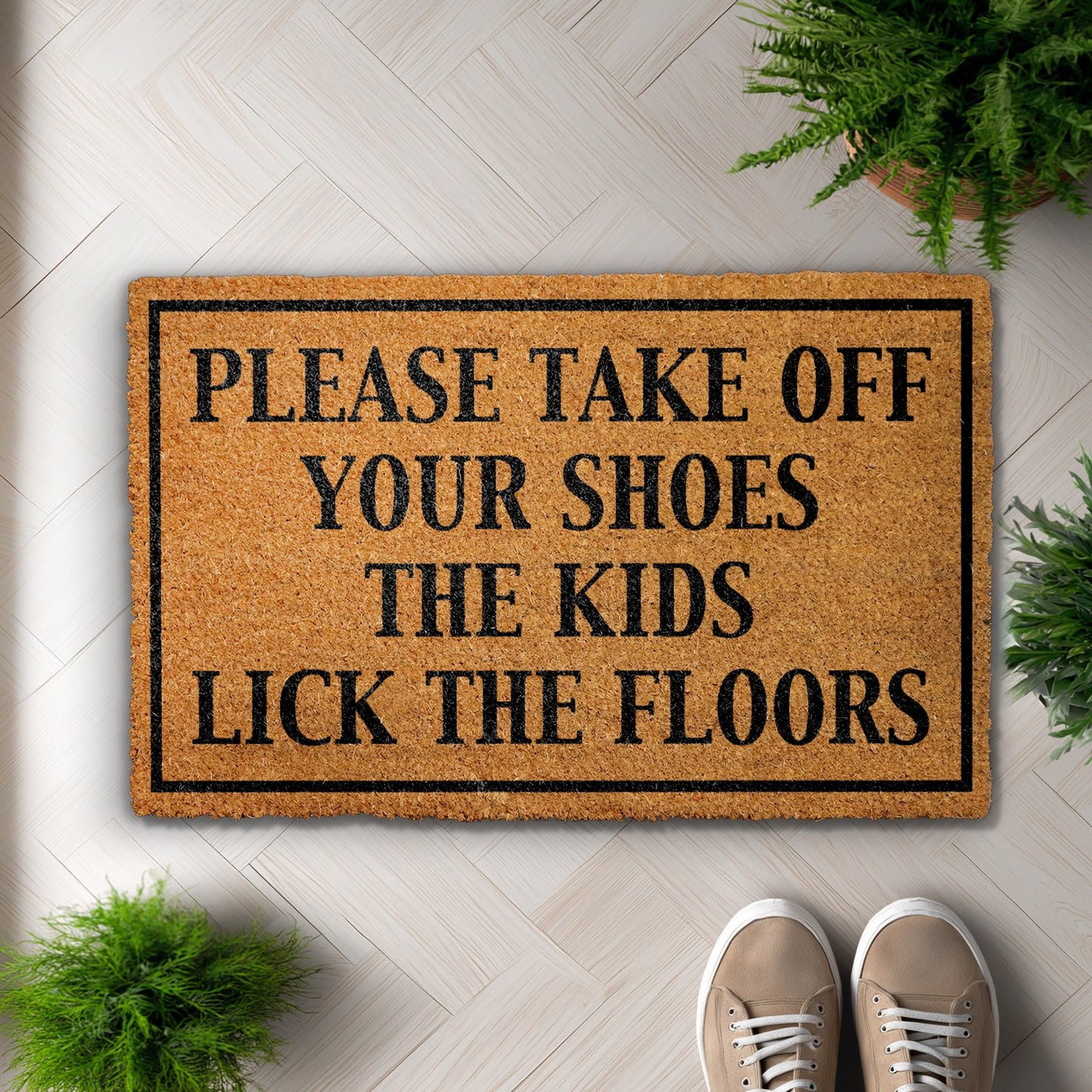 Quirky Family Doormat, Welcoming Humor for Your Home Entrance