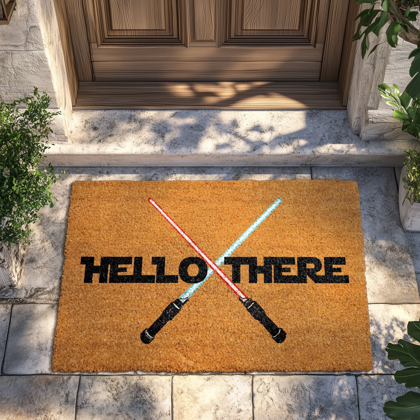 Hello There Lightsaber Doormat: The Ultimate Star Wars Fan Welcome