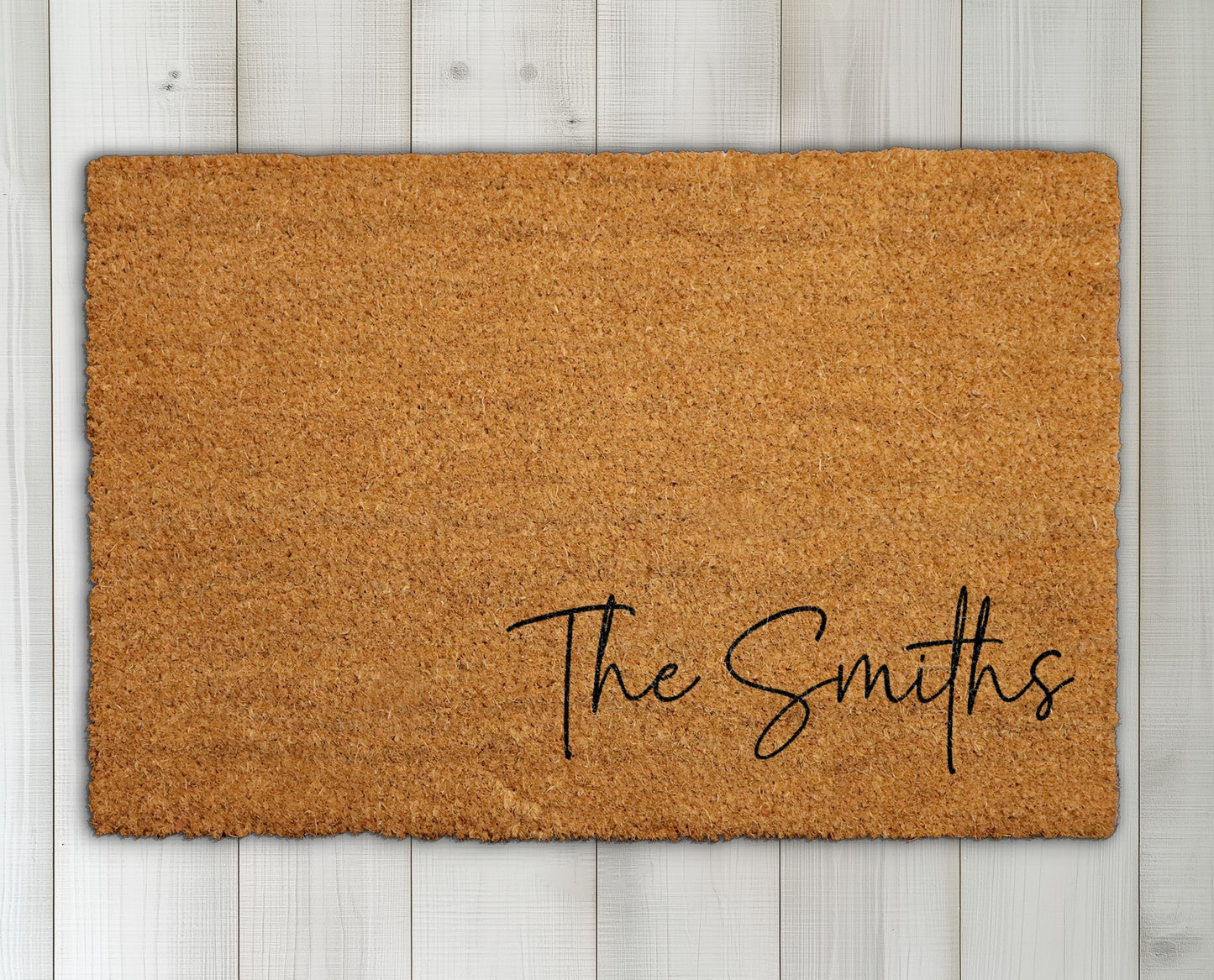 Elegant Custom Last Name Doormat, Minimalist Personalized Welcome Mat