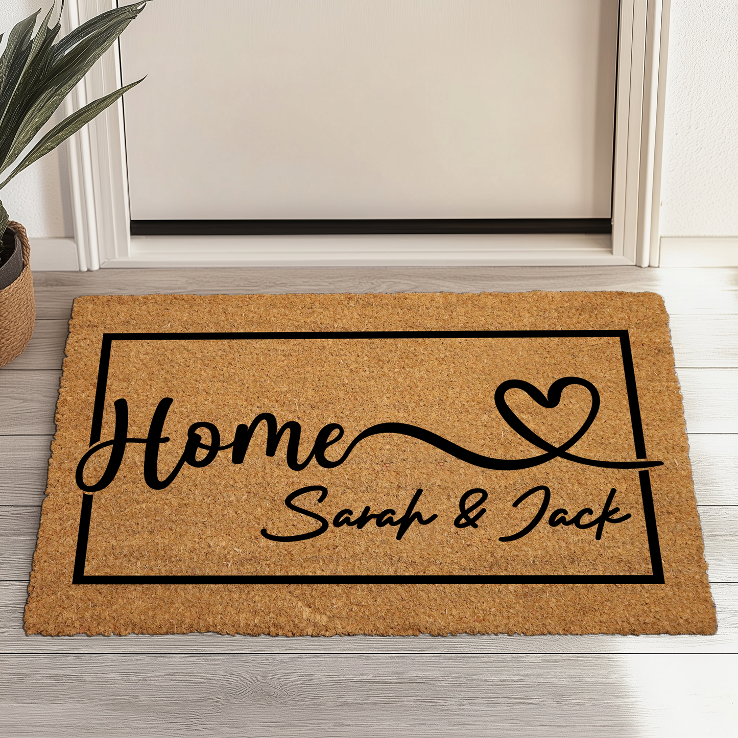 Custom Name Welcome Mat: Personalized Home & Love Doormat Gift